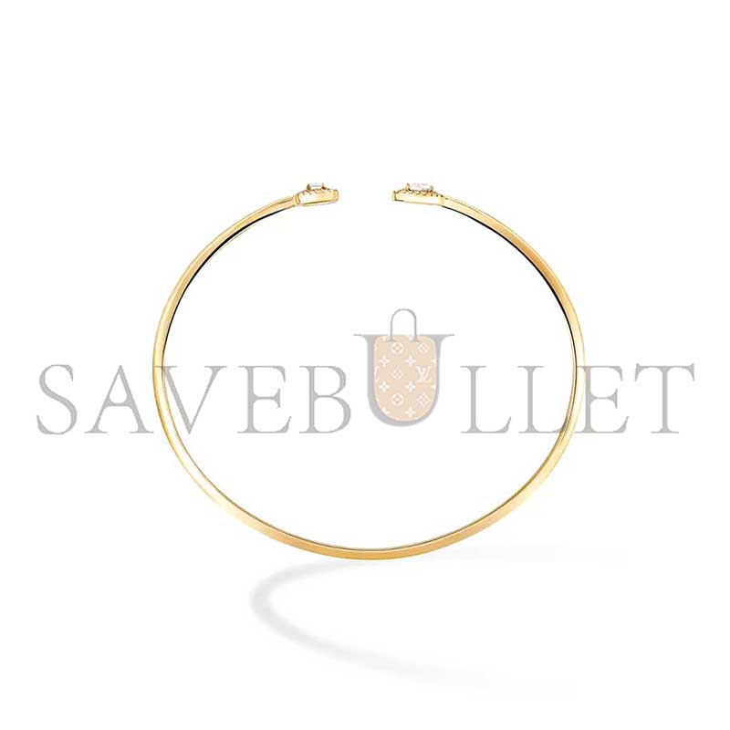 Mes1kaa jonc flex toi & moi my twin 0,15ct x2 bracelet diamant or jaune 07222-yg